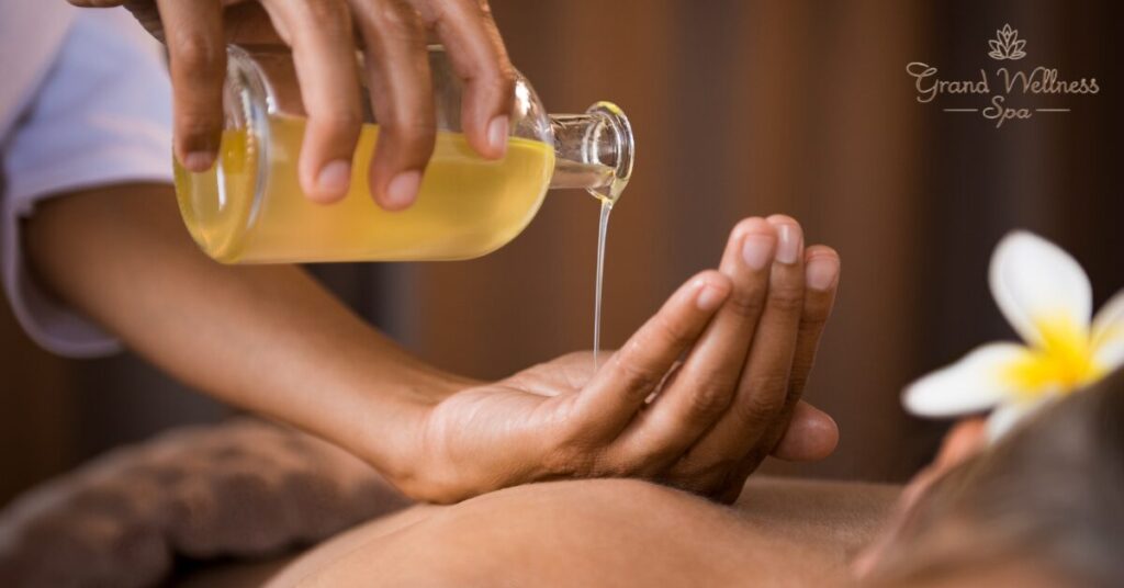 Client receiving the best aromatherapy massage with essential oils at Grand Wellness Spa in Gulshan, Dhaka.