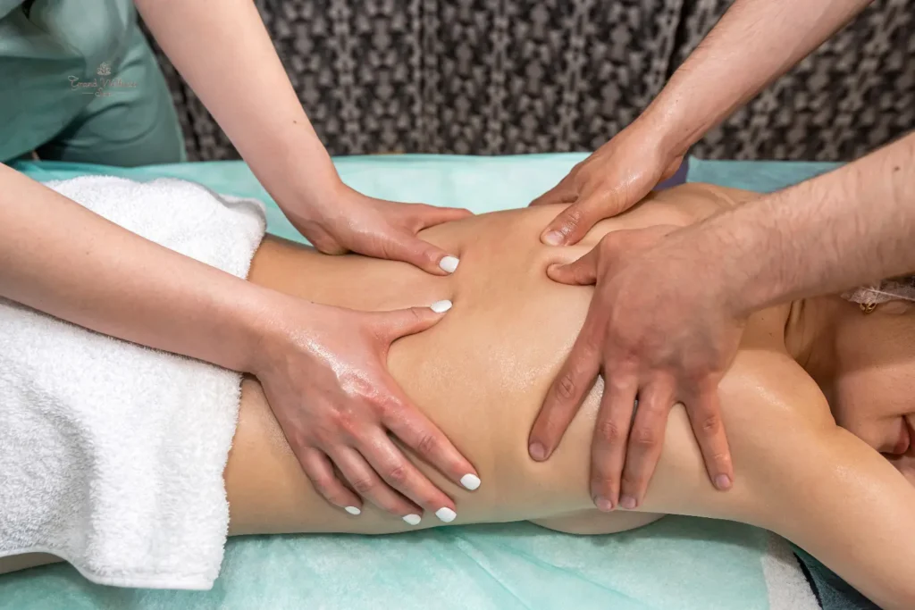Professional Four Hand Massage therapy where two expert therapists perform synchronized movements to deliver deep relaxation, stress relief, and complete body balance