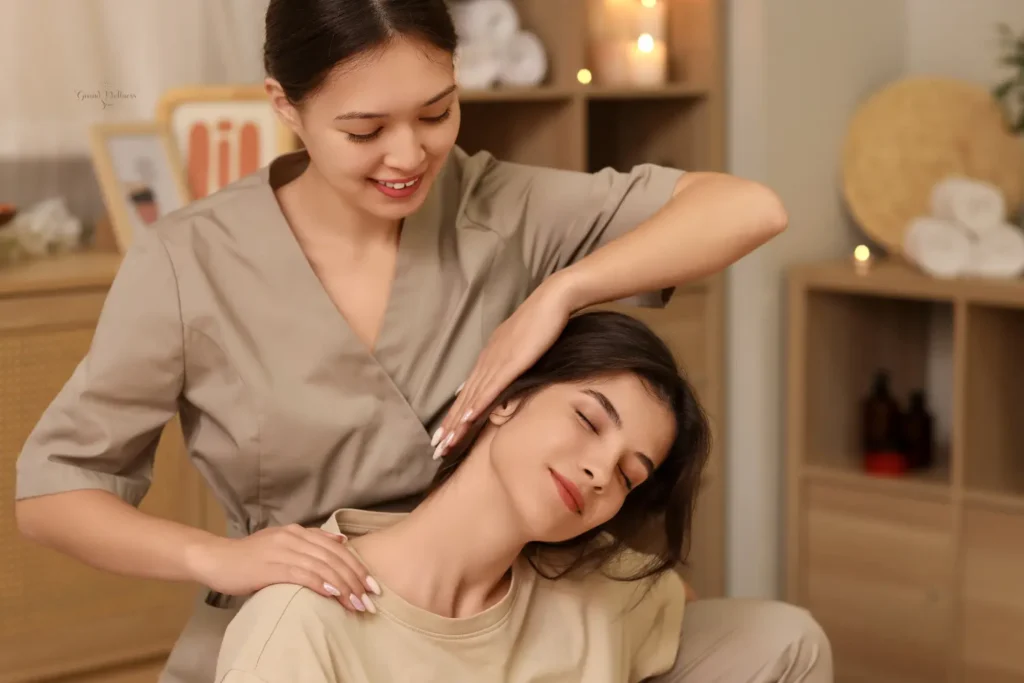 Professional Thai Massage service offering traditional stretching techniques, deep muscle relaxation, stress relief, and natural body healing in a calm spa environment